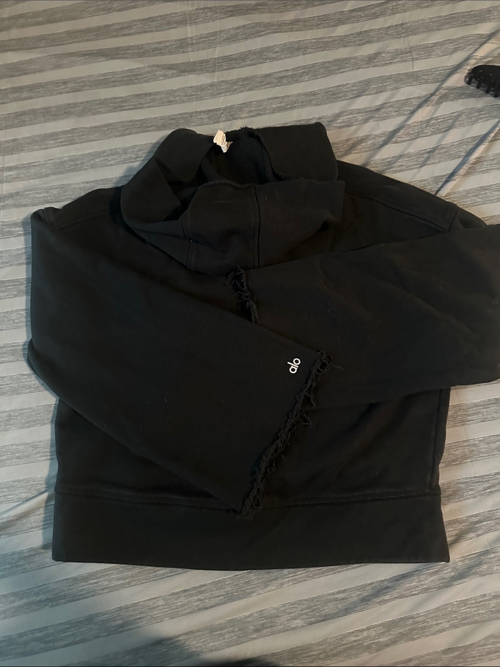 Women’s Alo Yoga Black Hoodie Sz XS oversized - Picture 6 of 8
